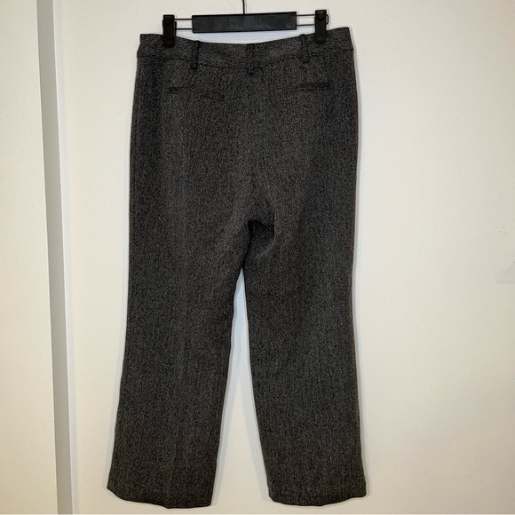 VINTAGE Evan Picone Black  &  White Tweed Cropped Trousers Minimalist Stretch 6 - Picture 3 of 11